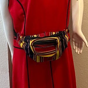 Hand-woven South American 3-Zipper Large Fanny Pack